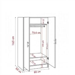 Kích thước Tủ áo gỗ công nghiệp GHS-12636