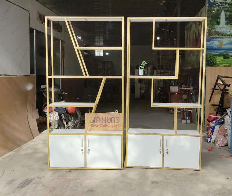 Khung chân sắt sơn tĩnh điện màu nhũ vàng cao cấp gia công tại Quận Tân Bình