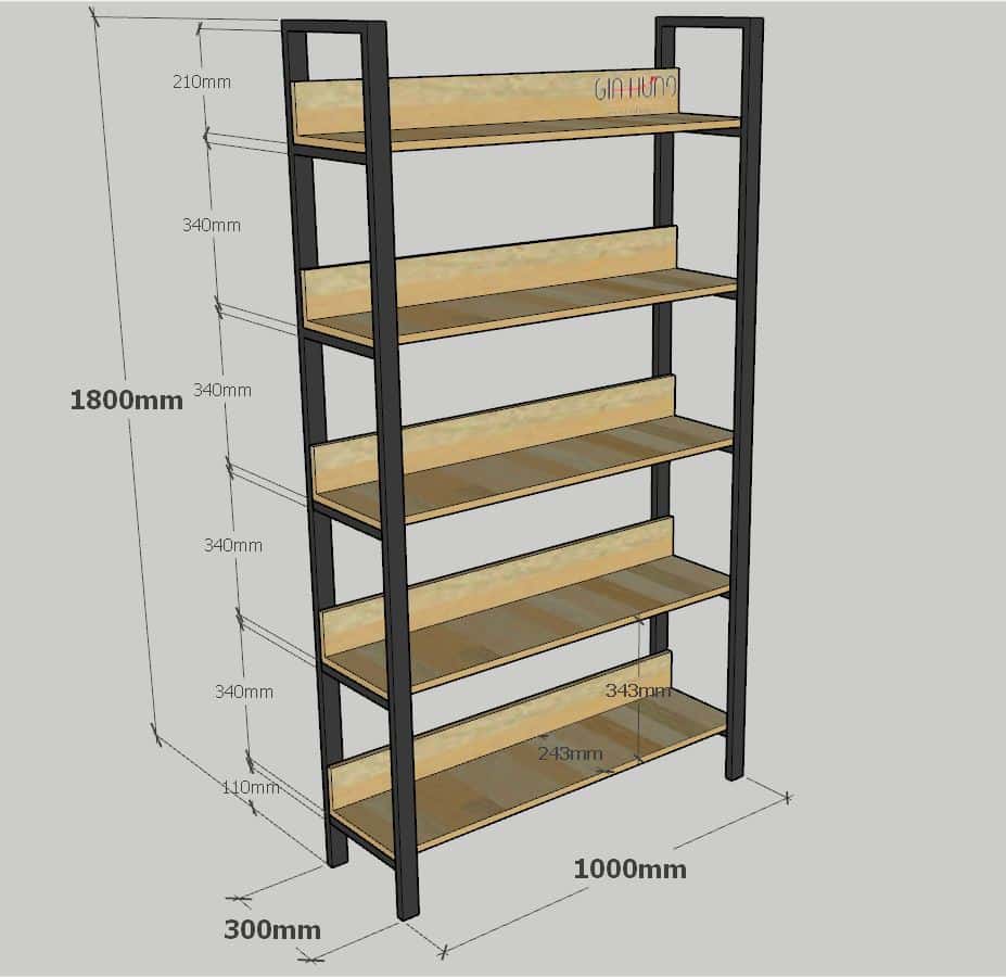 Kệ trưng bày sản phẩm khung chân sắt mặt gỗ SGH-5761 4 Kệ trưng bày sản phẩm khung chân sắt mặt gỗ SGH-5761 - Ảnh 2