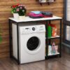 Kệ Máy Giặt Khung Sắt Mặt Gỗ Cao Su GHF-6209 1 ke may giat khung sat ghf 6209
