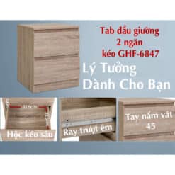 Tab Đầu Giường 2 Ngăn Kéo GHF-6847 8 Tab Đầu Giường 2 Ngăn Kéo GHF-6847