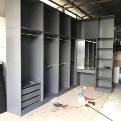 Tủ áo gỗ công nghiệp MDF chống ẩm có bàn trang điểm GHF-7113