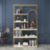 Kệ trang trí khung chân sắt mặt gỗ GHS-8549