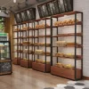 Kệ Shop Khung Sắt Mặt Gỗ Có Tủ GHS-9008