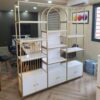 Kệ trang trí khung chân sắt mặt gỗ GHS-9496