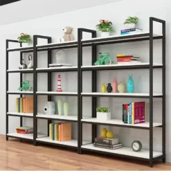 Kệ trung bày sản phẩm chân sắt mặt gỗ GHK-9498