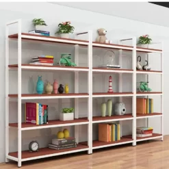 Kệ trung bày sản phẩm chân sắt mặt gỗ GHK-9498