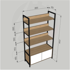 Kệ để hồ sơ SGH-10186 khung sắt 25x25 sơn tĩnh điện