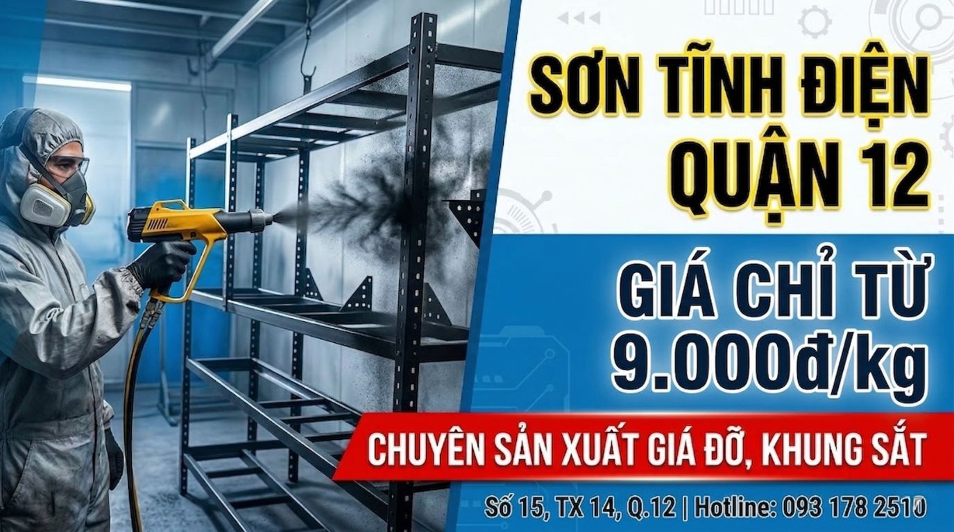 Dịch Vụ Sơn Tĩnh Điện Tại Quận 12 Báo Giá Theo Kg Và Giải Pháp Tối Ưu Cho Cơ Khí