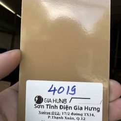 Tấm mẫu bột sơn tĩnh điện Đại Phú FF160/4019/CS(W) màu vàng champagne beige bóng